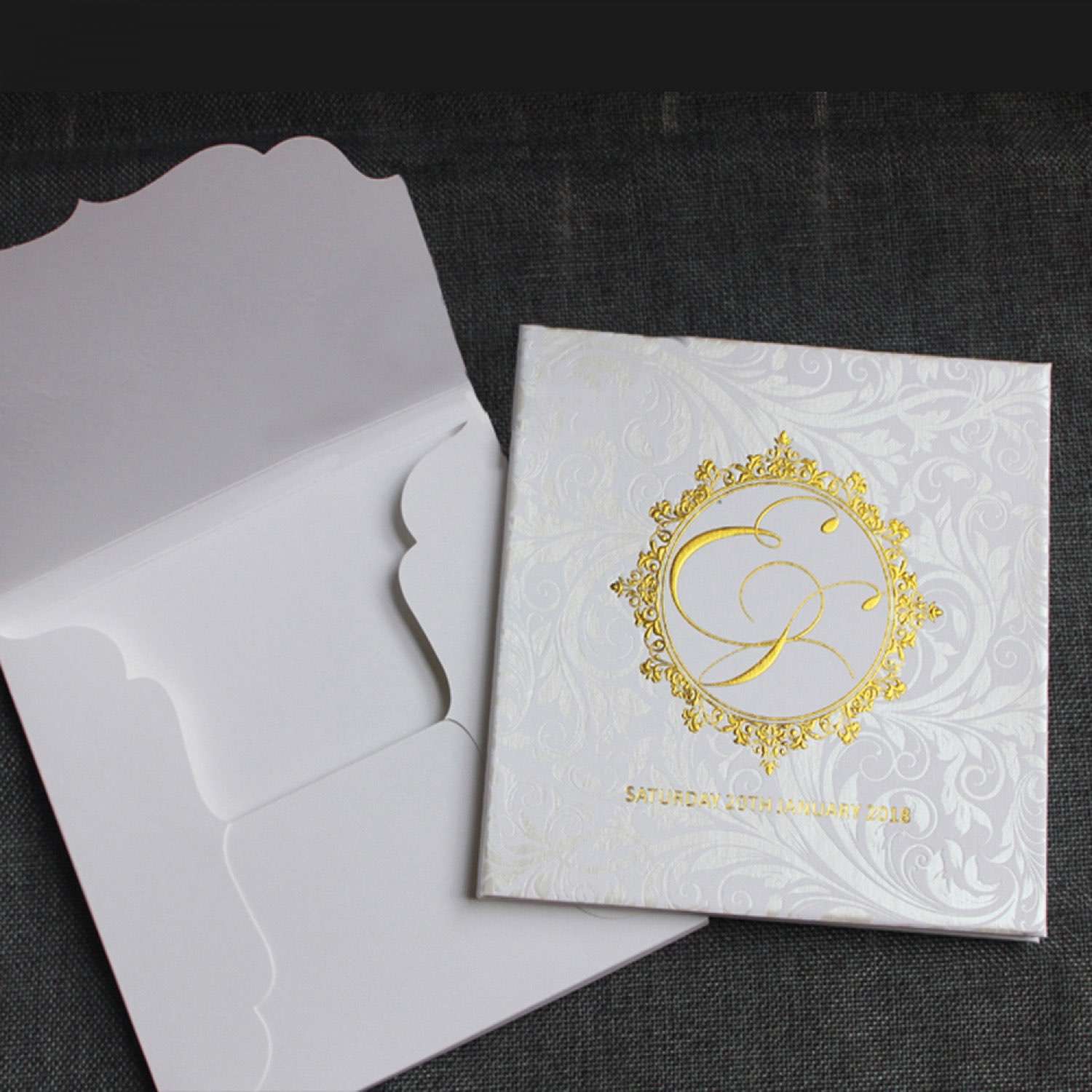 Pocket Invitation Card Foiling Printing Wedding Invitation Card Personalized Custom
